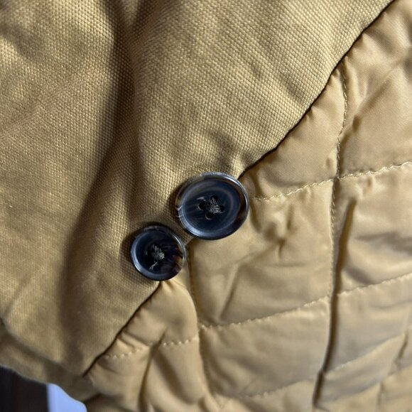 Lands End Chore Barn Jacket Men's Large Duck Canvas Lined Field Coat Brown Tan - Picture 6 of 13
